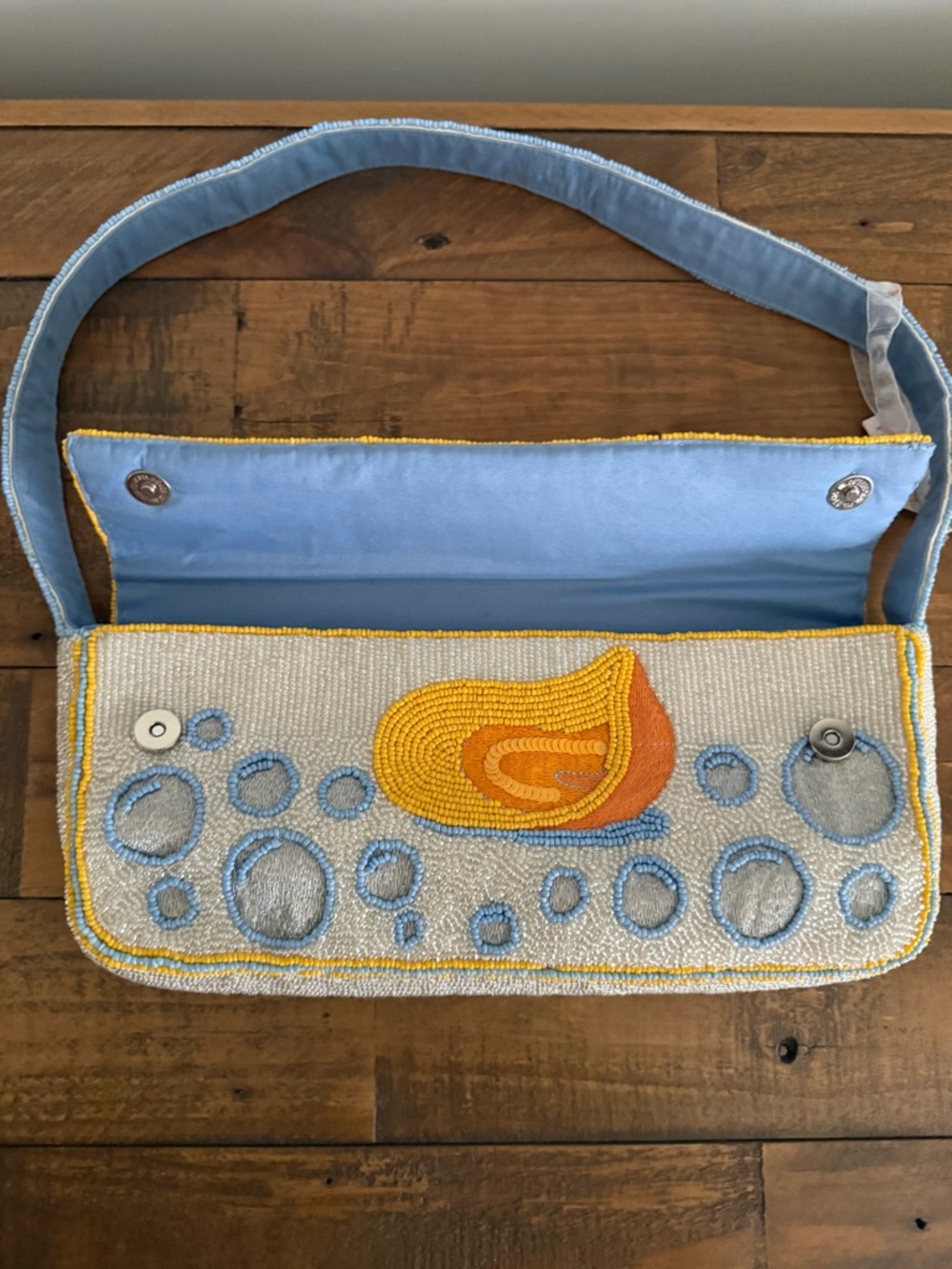Beaded Yellow Duck Shoulder Bag - Women's Shoulder Bag - Picture 3 of 5